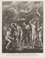 KG 14605
<br/>
Drie godinnen bereiden zich voor op Paris oordeel
<br/>
<em>Simonneau, Philippe</em>